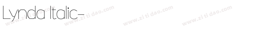 Lynda Italic字体转换